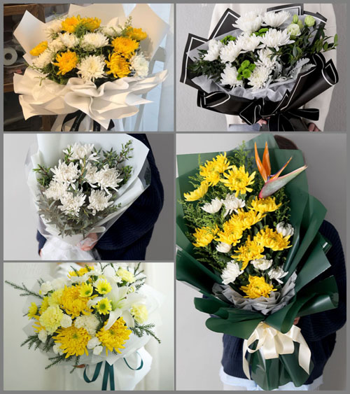 山西运城万荣县解店镇南牛池村白事花束代送